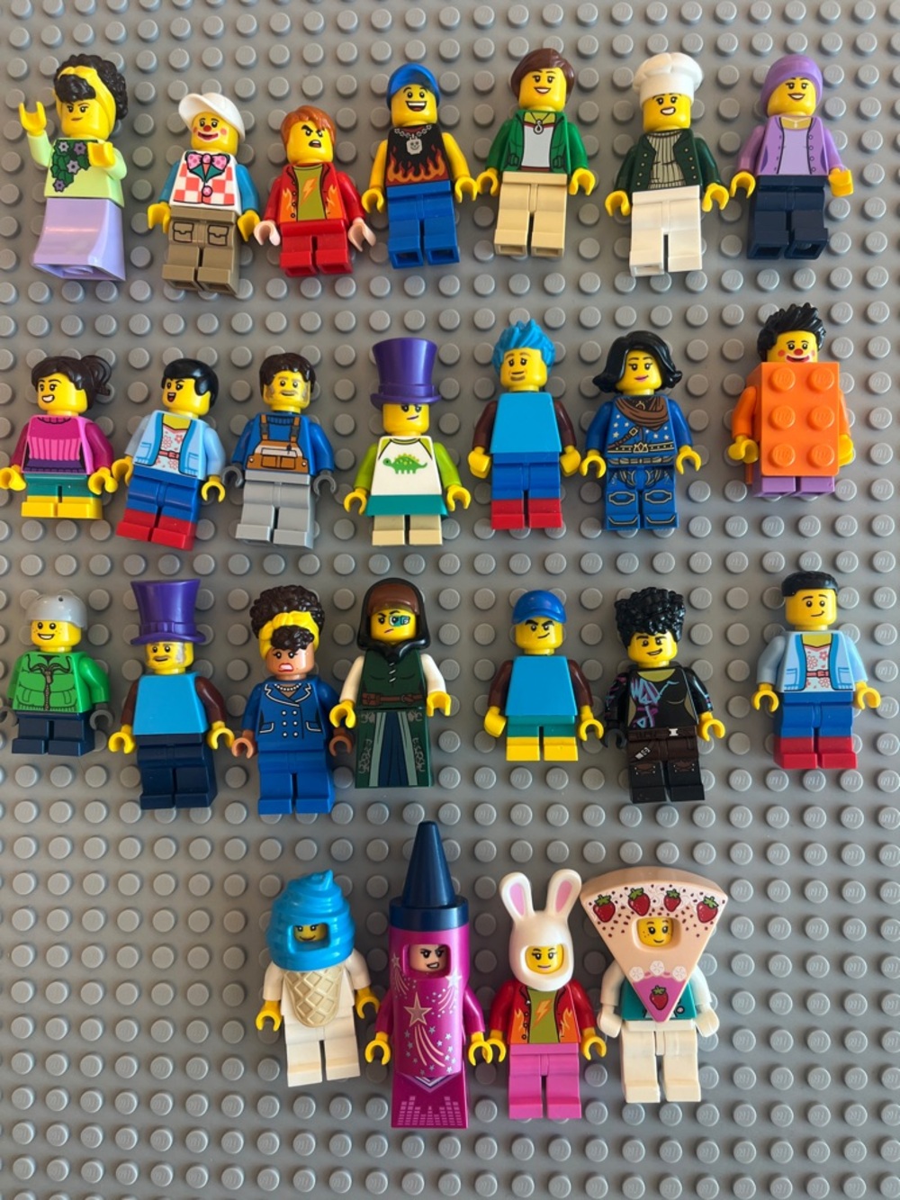 Assorted lego BAM minifigures parts lot of 25
